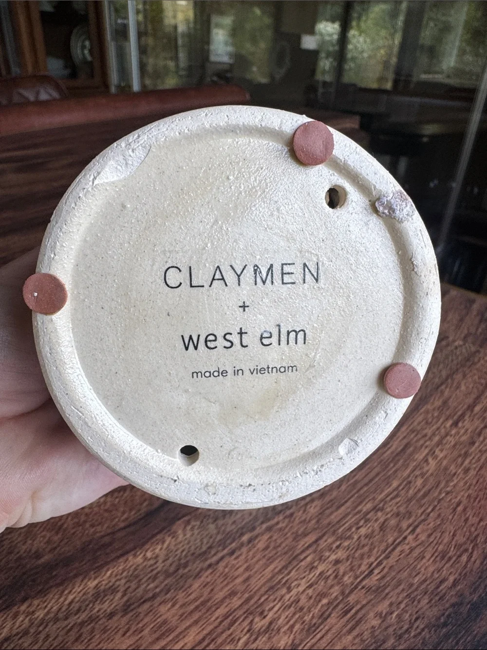 West Elm x Claymen ceramic face planter vase